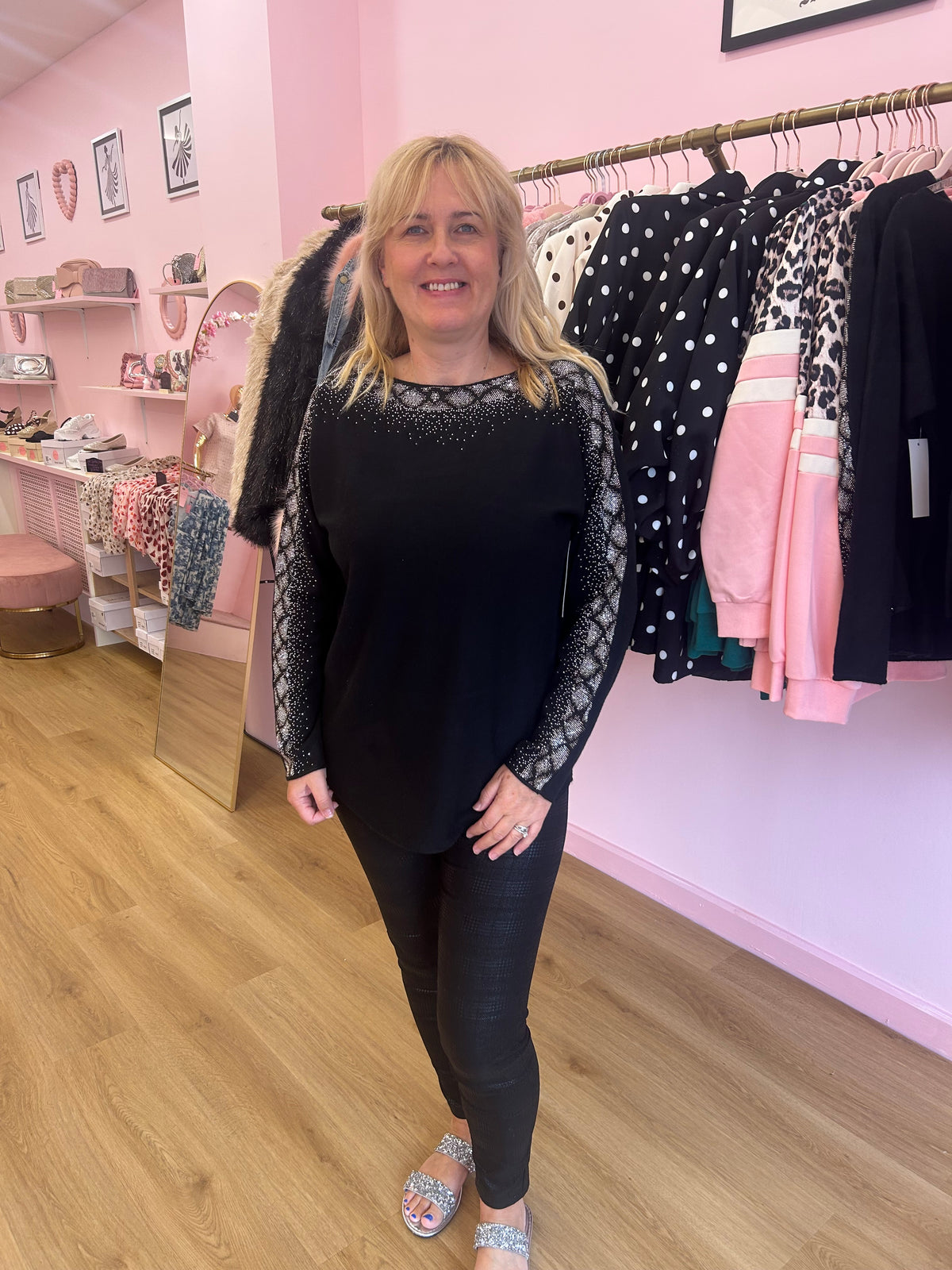 Black Embellished Jumper