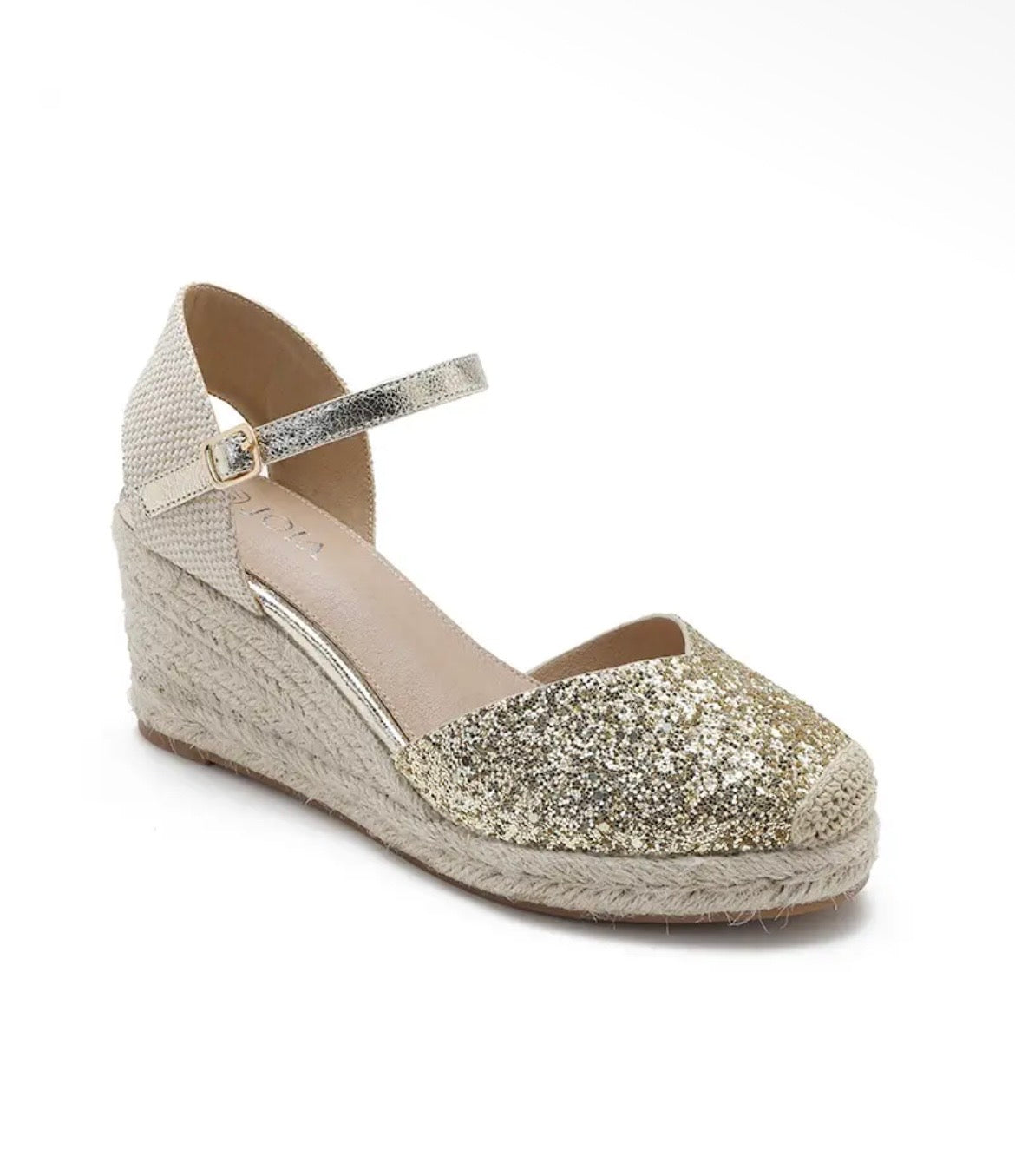 Gold Glitter Wedges