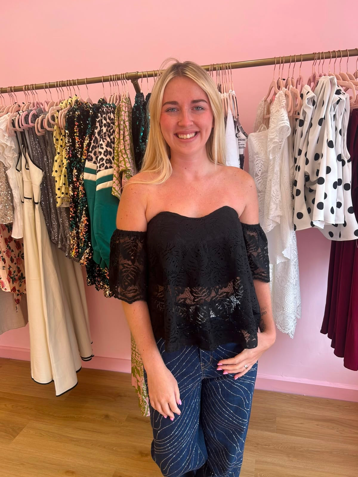 Lace Off The Shoulder Top