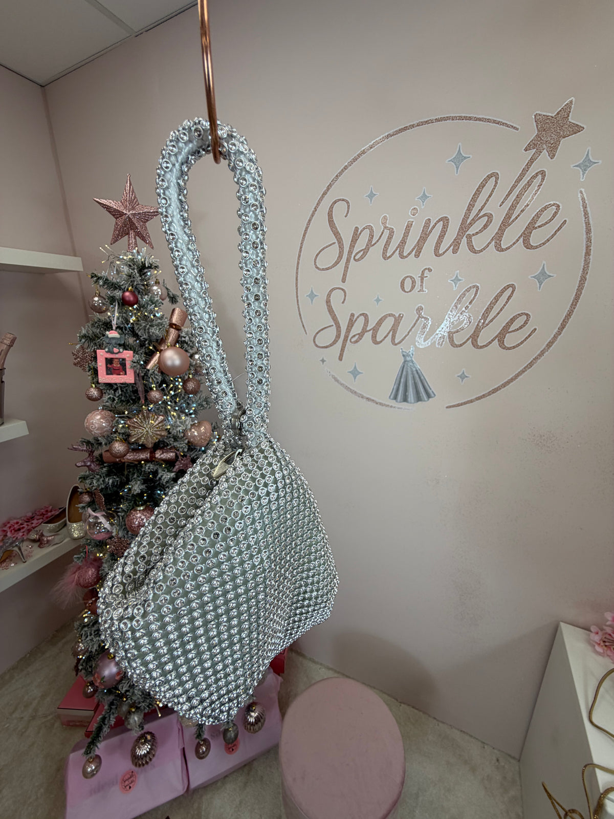 Sparkle Studded Wrist Bag